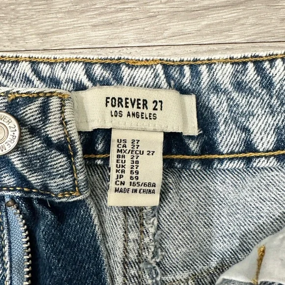 Forever 21 Light Blue Distressed Jean Shorts - Picture 4 of 5